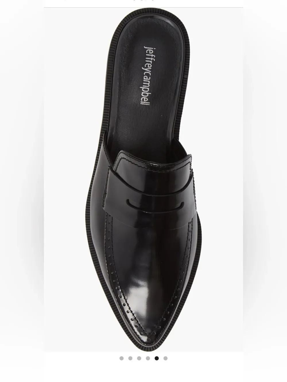 NIB Jeffrey Campbell Black Patent Leather Penny Loafer Mule - Finkman - 9.5 - Picture 5 of 12